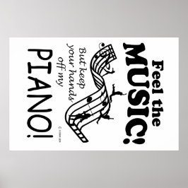 Piano voelt de muziek poster