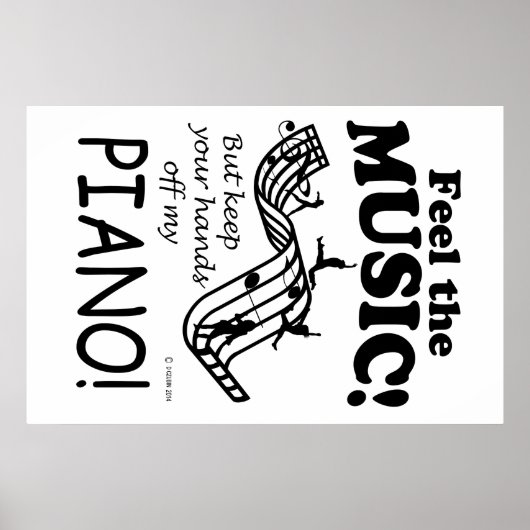 Piano voelt de muziek poster (Voorkant)