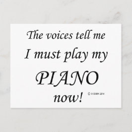 Piano Voices zegt dat je moet spelen Briefkaart