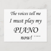 Piano Voices zegt dat je moet spelen Briefkaart (Voorkant)