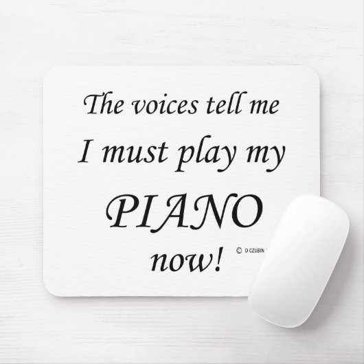 Piano Voices zegt dat je moet spelen Muismat (Met muis)