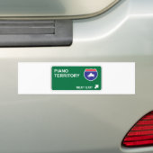 Piano Volgende uitgang Bumpersticker (Op auto)