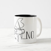 Piano voor pianist tweekleurige koffiemok (Voorkant rechts)