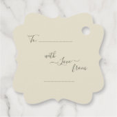  Piano Vrouw Schets Gift Label (Achterkant)