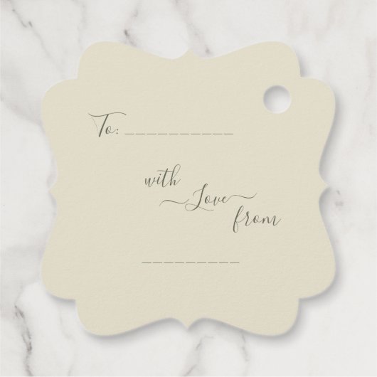  Piano Vrouw Schets Gift Label (Achterkant)