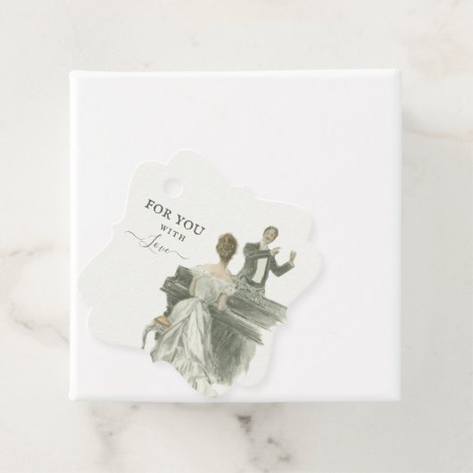  Piano Vrouw Schets Gift Label (In situ)