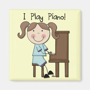 Piano - Vrouw Tshirts en cadeaus Magneet
