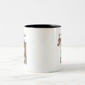 Piano - Vrouw Tshirts en cadeaus Tweekleurige Koffiemok (Center)