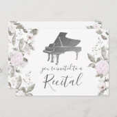 Piano waterverf Bloemen Kaart (Voorkant / Achterkant)