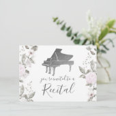 Piano waterverf Bloemen Kaart (Staand voorkant)