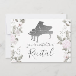 Piano waterverf Bloemen Kaart
