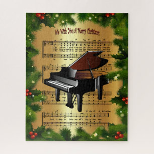 Piano ~ "We wensen je een prettige kerstdag" ~ Legpuzzel