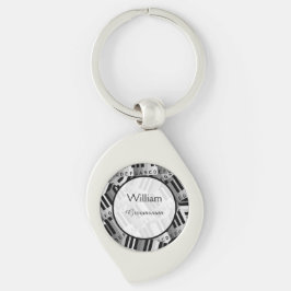 Piano Wedding Black en White Keepomwille Sleutelhanger
