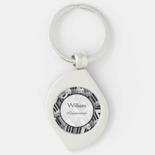 Piano Wedding Black en White Keepomwille Sleutelhanger