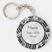 Piano Wedding Black en White Keepomwille Sleutelhanger (Voorkant)