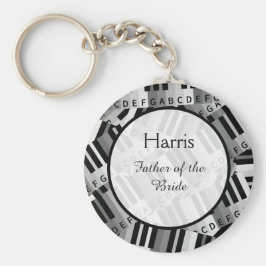 Piano Wedding Black en White Keepomwille Sleutelhanger