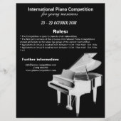Piano-wedstrijd Flyer (Voorkant)