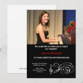 Piano-wedstrijd Kaart (Voorkant / Achterkant)