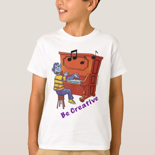 Piano - Wees creatief T-shirt (Voorkant)