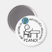 Piano - Wereld rond Magneet (Voorkant / Achterkant)