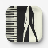 Piano Woman Papieren Bordje (Voorkant)