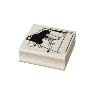piano-zegel voor katten rubberstempel
