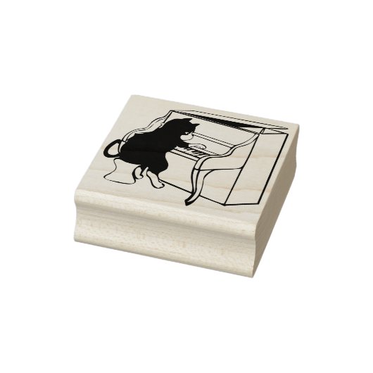 piano-zegel voor katten rubberstempel (Stempel)