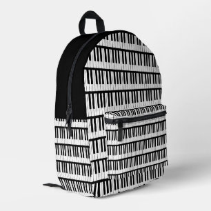 Piano Zwart En Witte Muzikant Instrument Bedrukte Rugzak