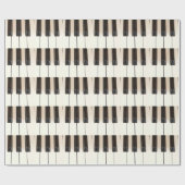 Piano Zwart Wit toetsen Cadeaupapier (Vlak)