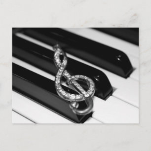 Pianobalk met G-clef Briefkaart