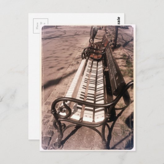 Pianobank Briefkaart (Voorkant / Achterkant)