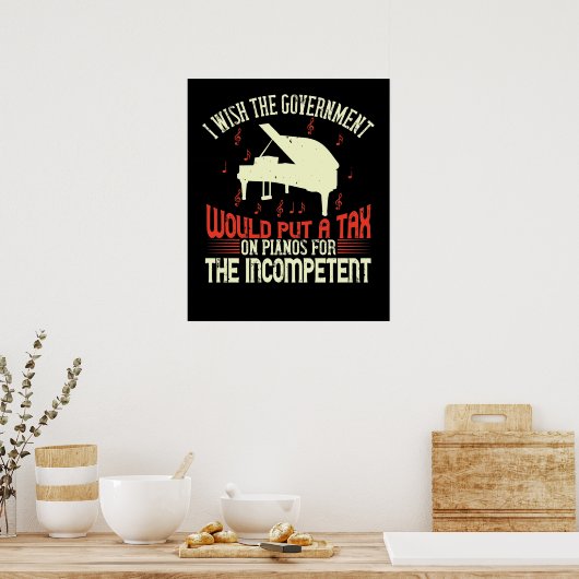 Pianobelasting op piano voor onbekwame poster (Keuken)