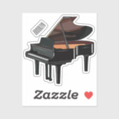 Pianocartoonillustratie Sticker (Vel)