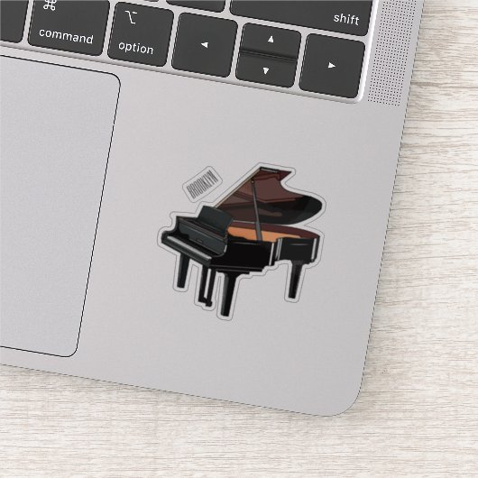 Pianocartoonillustratie Sticker (Detail)