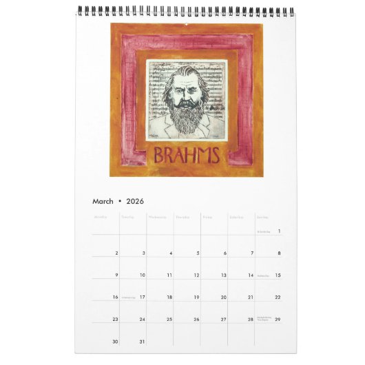 Pianocomponistenkalender Kalender (Mar 2026)