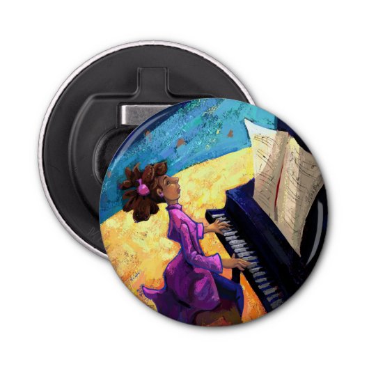Pianoconcert Button Flesopener (Voorkant)