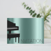 Pianoconcert Formeel minimalisme Vip Black Blauwgr Kaart (Staand voorkant)