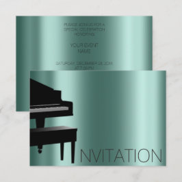 Pianoconcert Formeel minimalisme Vip Black Blauwgr Kaart