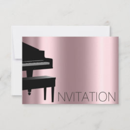 Pianoconcert Formeel minimalisme Vip Black Pink Kaart