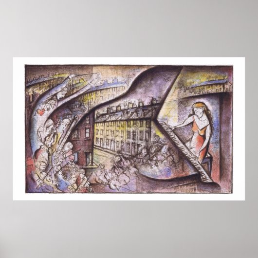 Pianoconcert in Grantham Flat Minor - Poster (Voorkant)