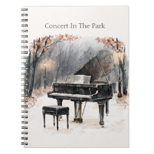 Pianoconcert in het park notitieboek