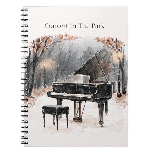 Pianoconcert in het park notitieboek (Voorkant)
