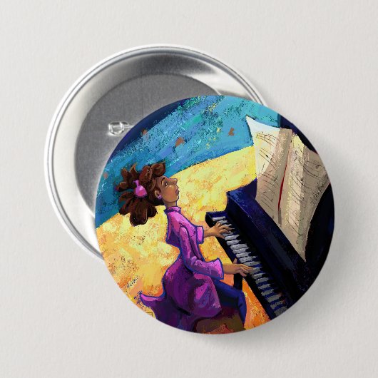 Pianoconcert Ronde Button 7,6 Cm (Voorkant /achterkant)