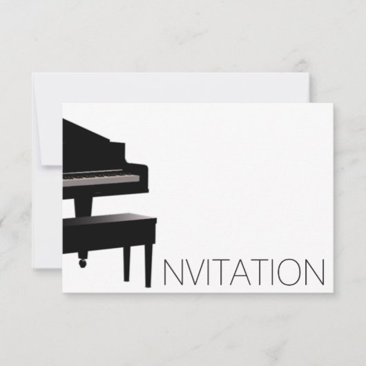 Pianoconcertfestival Minimalims Vip Black White Kaart (Voorkant)