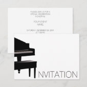 Pianoconcertfestival Minimalims Vip Black White Kaart (Voorkant / Achterkant)