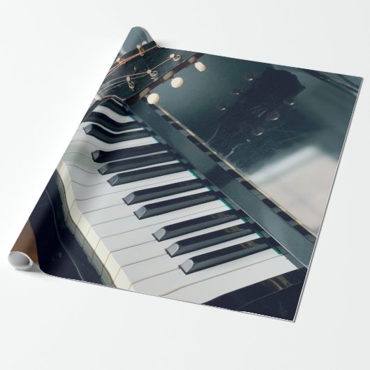 Pianodesign Cadeaupapier (Uitgerold)
