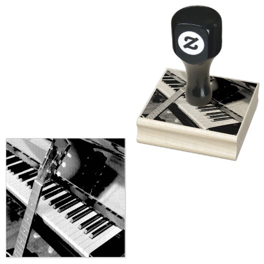  Pianodesign Rubberstempel (Gestempeld)