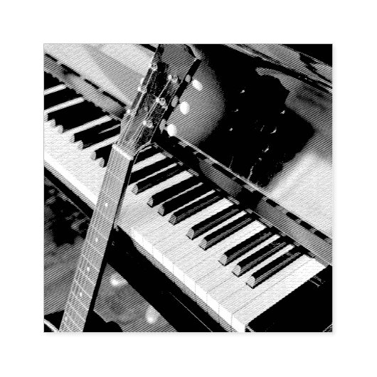 Pianodesign Rubberstempel (Afrduk)
