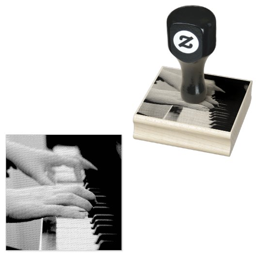  Pianodesign Rubberstempel (Gestempeld)