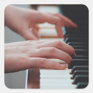 Pianodesign Vierkante Sticker
